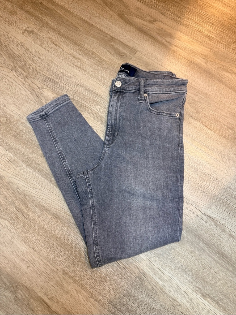 Gap High Rise Legging Jeans Grey Lava Skinny Stretch Denim 10/30R